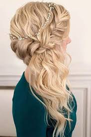 45 Perfect Half Up Half Down Wedding Hairstyles Wedding Forward Braided Prom Hair Hair Hair Styles