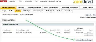Details information for comdirect bank ag in quickborn. Sepa Dauerauftrag Bei Der Comdirect Bank Anleitung Video