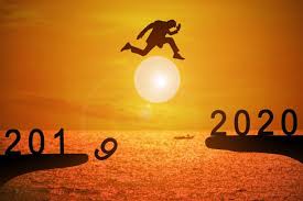 Silhouette Of Young Businessman Jumping From 2019 To 2020 Business Man Silhouette Free Photos