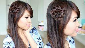 Rosette flower braid hairstyle for medium long hair tutorial. Rosette Flower Braid Hairstyle For Medium Long Hair Tutorial Youtube