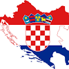 Horvátország domborzati térképe, tűzhető, keretes. 1