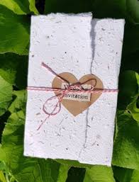 Recycled Folded Seed Paper Invite Eco Friendly Wedding Seed Paper Seed Paper Invitations Flower Seed Paper