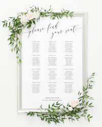 Romantic Calligraphy Seating Chart Created By Ads Bulk