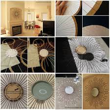 Designer botanical starburst mirror, in brass sharing luxury designer home decor inspirations and ideas for beautiful living rooms, dinning rooms, bedrooms & bathrooms inc furniture, chandeliers highlights starburst wall mirror with alternating flower accents has distressed and antiqued charm. Diy Starburst Mirror Favecrafts Com