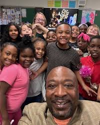 SMILING SELFIES: Students at Welsh, Froberg, West View, Cherry Valley,  Carlson, Brookview, Riverdahl, Lewis Lemon, Gregory, McIntosh, Whitehead,  and West were all smiles when Chief Communications Officer, Earl Dotson  Jr., paid them