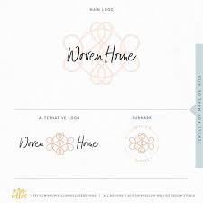 Macrame Knot Weaving Premade Logo Design Knitting Logo Identite De Marque Logos Creatif