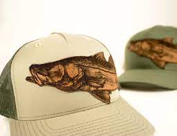 Snook Fishing Trucker Hat Genuine Leather Patch Hat Fishing Etsy Leather Patches Genuine Leather Hats