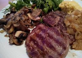 Homemade salisbury steak recipe in mushroom gravy | savory nothings. Ribeye Steak With Onion Gravy Mushrooms Fresh Greens Recipe By Kelly S Kitchen Cookpad