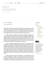 Globalisasi dan kolonialisme dan hubungkait dengan teori modern world system Kesan Globalisasi Kesan Positif Globalisasi