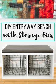 Winsome liso corner desk, espresso. Diy Entryway Bench With Storage Bins The Handyman S Daughter