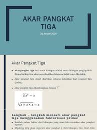 Sebenarnya ada banyak cara untuk menghitung akar kuadrat dari angka. Akar Pangkat Tiga Pdf