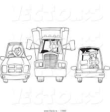 √ 24 stop light coloring page. Vector Of A Cartoon Suv Big Rig And Car At A Stop Light Coloring Page Outline By Toonaday 13962