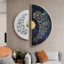 Framed Wall Art Gold Art Set Of 2 Wall Art Sea Navy Blue Etsy Abstract Wall Art Living Room Contemporary Wall Art Wall Art Living Room