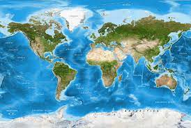 Satellite Image Map Map Wall Mural Map Murals