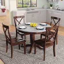 By home decorators collection (66) $ 880 60 $ 1036.00. Amazon Com P Purlove 5 Piece Dining Set Wood Kitchen Table Set Round Dining Table Set Marble Faux Table And 4 Chairs Set For Small Place Table Chair Sets