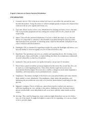 Expert U2019s Answers To Desert Survival Worksheet Experts Answers To Desert Survival Worksheet Information 1 Cosmetic Mirror This Is The Most Critical Course Hero