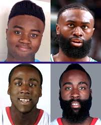 NBA players before they had a beard