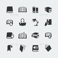 Vector Books And Reading Mini Icons Set Book Icons Book Logo Library Icon