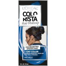 2020 popular 1 trends in beauty & health, hair color mixing bowls, hair color, security & protection with blue hair dye and 1. L Oreal Paris Colorista Hair Makeup 1 Day Hair Color 60 Blue For Brunettes 1 Fl Oz Walmart Com Walmart Com