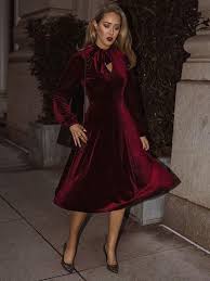 Material Velvetoccasion Casualtype Midi Dresscolor Black Red Whitesize M L Xl Xxlweight 0 Velvet Dresses Outfit Burgundy Velvet Dress Velvet Fashion