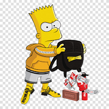 The cap gucci x supreme new york yankees worn by youv dee on his account instagram. Bart Simpson Supreme Gucci Simpsons Brick Bartsupreme Transparent Png Pngset Com
