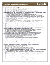 Rockefeller Habits Checklist Medical Marketing Change Management Strategic Planning
