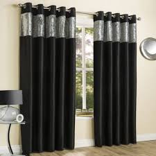 Crushed Velvet Faux Silk Pair Of Eyelet Lined Curtains Cream Silver Grey Black Ebay Black And Silver Curtains Black And Silver Living Room Black And Grey Curtains
