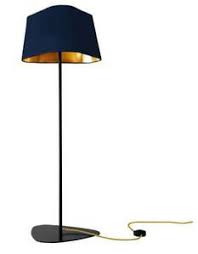 Designheure Nuage 122 Large Floor Lamp In Navy Blue Gold Gold Cord Gold Floor Lamp Large Floor Lamp Blue Floor Lamps