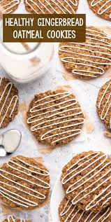 Healthy Iced Gingerbread Oatmeal Cookies Holiday Cookie Recipes Low Calorie Christmas Cookies Healthy Gingerbread Cookies
