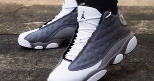 Jordan 13 Black And Blue Release Date Air Jordan 13 Atmosphere Grey 414571 016 Release Date Sbd Jordan Shoes Retro Black Nike Shoes Jordan Shoes Girls