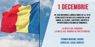 Zeci de steaguri tricolore impodobeau. Mesaj De 1 Decembrie Primar Marinel Barna Èi Consiliul Local BodeÈti C