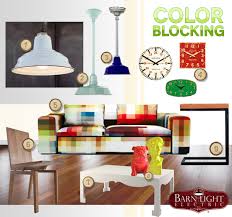 Spread soft, diffused light to create a warm, cozy atmosphere. Style Me Sunday Bright Color Blocking Living Room Decor Inspiration Barn Light Electric