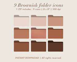 Brown Folder Icons Folder Icons For Mac Dektop Organizer Etsy Folder Icon Folder Icons For Mac Desktop Icons