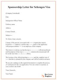 Applying a visa for everyone on your own can be an overwhelming affair. Sponsorship Letter For Visa Template Format Sample Example