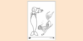 37+ mermaid coloring pages for printing and coloring. Simple Mermaid Colouring Colouring Sheets