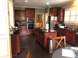 painted cherry cabinets kitchen