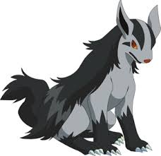 Black And Grey Wolf Pokemon 262 Mightyena 3ª Geracao In 2020 Pokemon Dark Type Pokemon Pokemon Species
