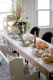 Pin By Saffet Chilton On Dinningroom Thanksgiving Dining Room Table Thanksgiving Dinner Table Decorations Dining Table Decor