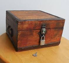 Vintage Pirate Wooden Lock Box With Lock Key Antique Style Antique Wooden Boxes Wooden Boxes Wooden Lock