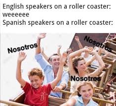 But using the power of momentum, the passengers were able to unstuck themselves by rocking back and forth in unison. English Speakers On A Roller Coaster Weee Meme Ahseeit