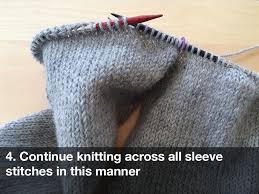 A set in sleeve is the best method for making fitting sleeves for your clothes. How To Join Sleeves To Body In Bottom Up Sweaters Elizabeth Smith Knits