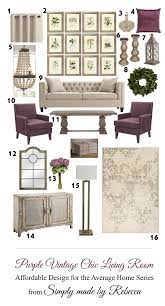 This Room Is Decorated With Free Printable Art And Affordable Furniture From Sites Like Wayfair Com T Living Room Remodel Chic Living Room Vintage Living Room