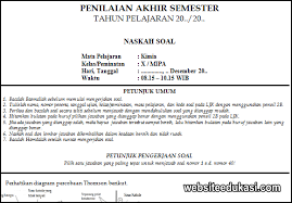 Soal Pas Kimia Kelas 10 Kurikulum 2013 Tahun 2020 2021 Websiteedukasi Com