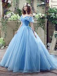 Off The Shoulder Sequins Ball Gown Cinderella Wedding Dress Princess Ball Gowns Light Blue Prom Dress Ball Gowns Prom
