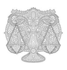 Click on either picture to download and print the coloring book for yourself. Libra Zodiac Sign Coloring Book Vector Images 43