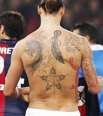 Star striker zlatan ibrahimovic is the first name inked in on the sweden teamsheet, which is fitting for a man with such an obvious love of tattoos. Zlatan Ibrahimovic Back Tattoo Celebrities Infoseemedia