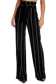 High Waist Striped Pants High Waisted Flowy Pants High Waisted Tie Pants Stripe Pants Outfit