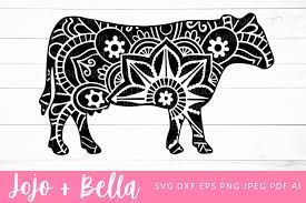Download Zentangle Cow Svg Mandala Svg Cow Svg 1037950 Cut Files Design Bundles
