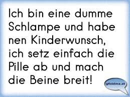 Ich Bin Eine Dumme Schlampe Und Habe Nen Kinderwunsch Ich Setz Einfach Die Pille Ab Und Mach Die Beine Breit Osterreichische Spruche Und Zitate
