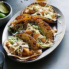 1/4 cup thinly sliced green onions. Fish Tacos With Lime Cilantro Crema Recipe Myrecipes